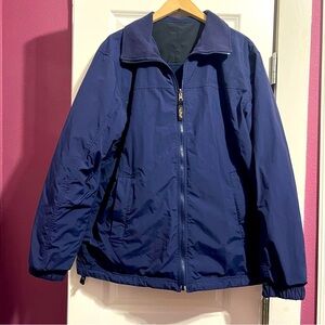 Vintage Men’s L.L. BEAN Navy Blue Full Zip REVERSIBLE Fleece Lined Jacket